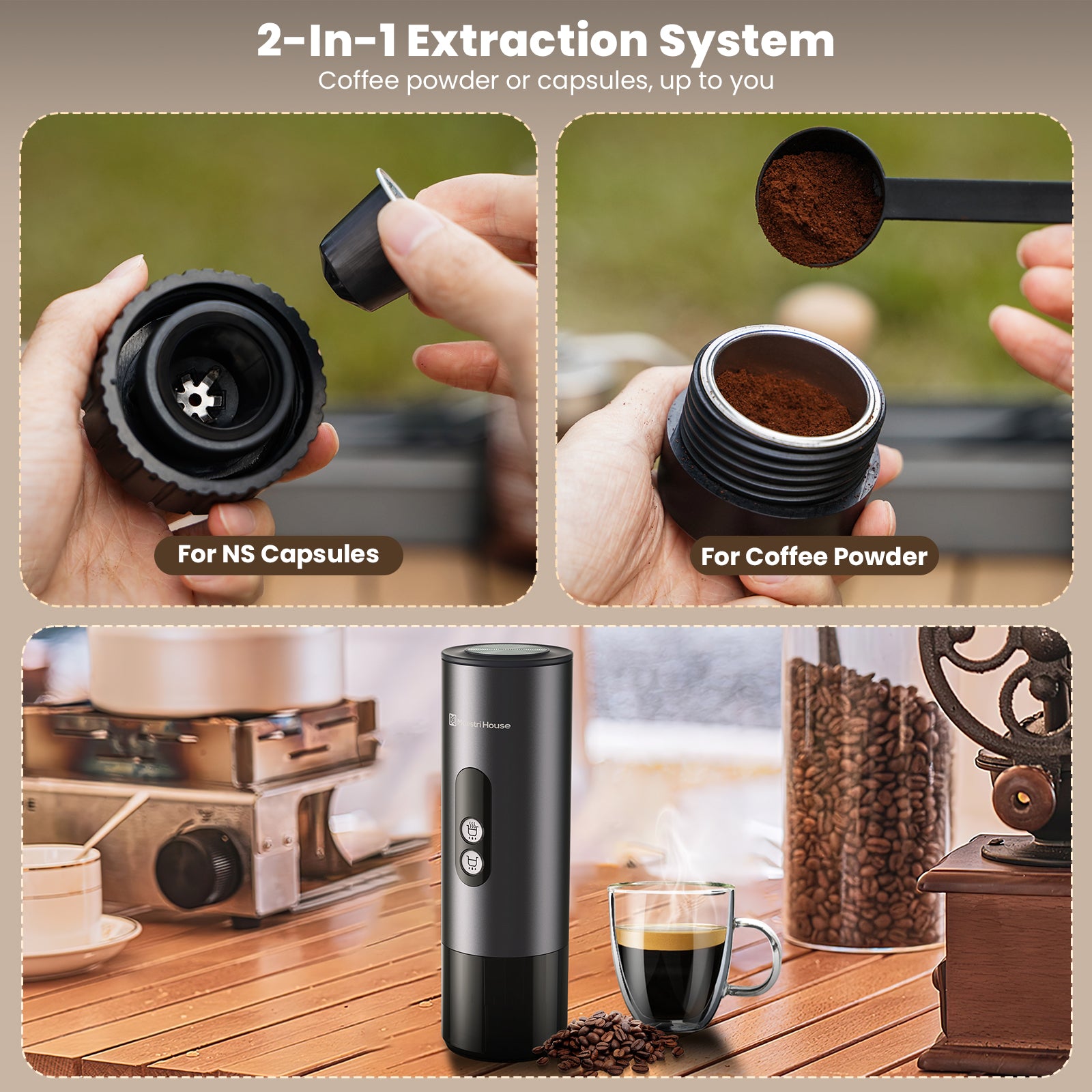 Portable Travel Espresso Coffee Maker