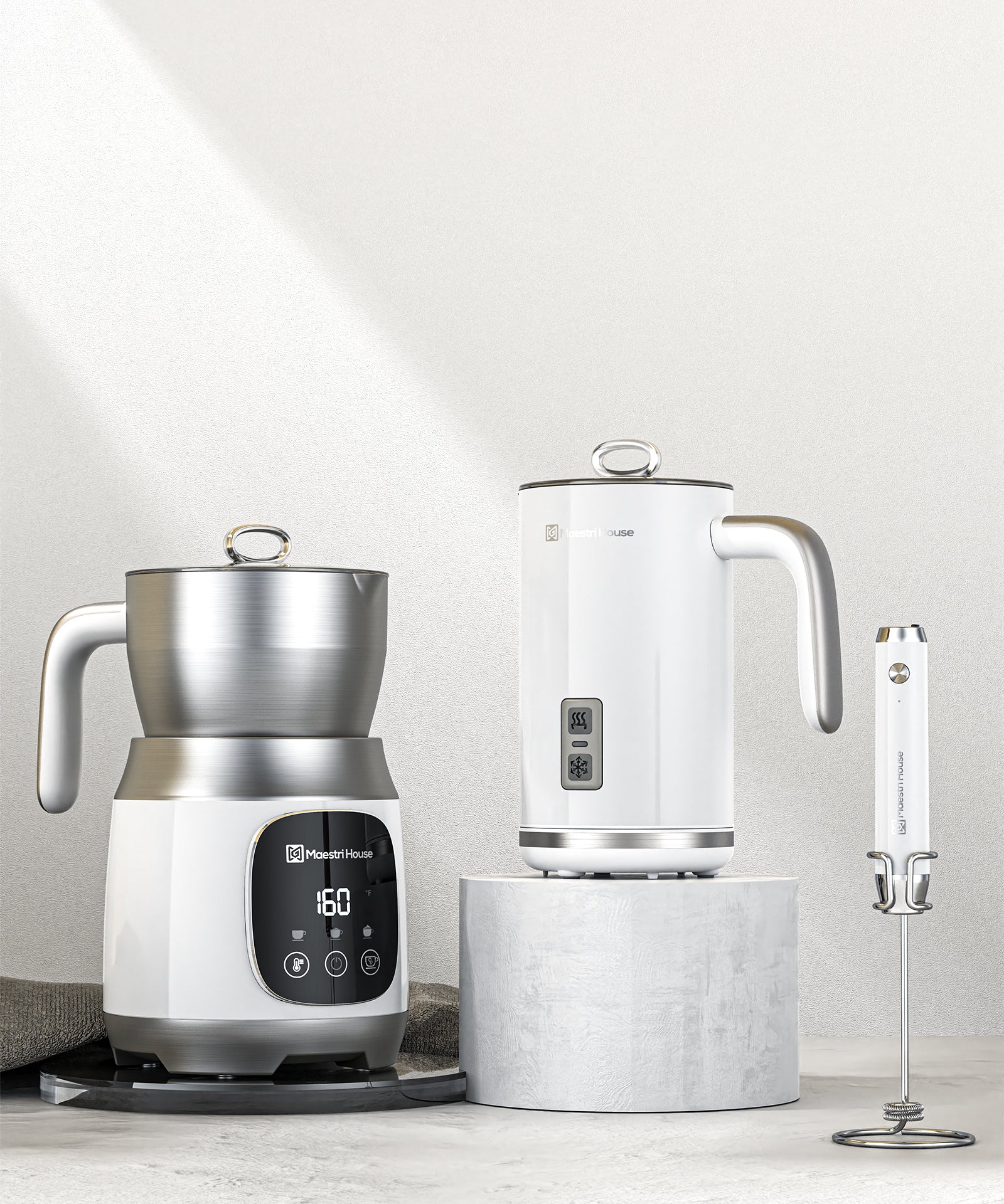 Maestri House™ Integrated Milk Frother MMF9201 - Moonlight White
