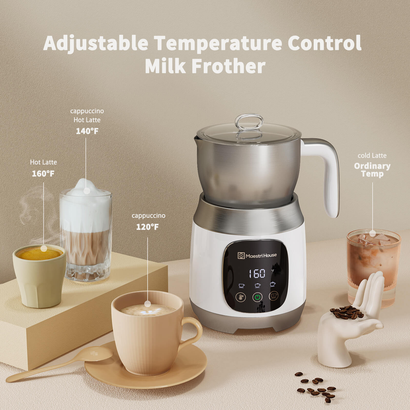 Official Refurbished Products-Detachable Milk Frother MMF9304